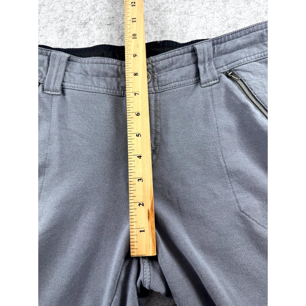 KUHL Cargo Pants Women's 8 Gray Zip-Slash Pockets Mid Rise Straight Leg Workwear - Picture 10 of 14